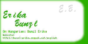 erika bunzl business card